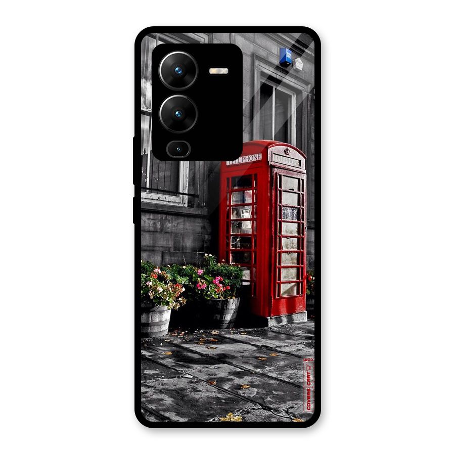 Flower And Booth Glass Back Case for Vivo V25 Pro