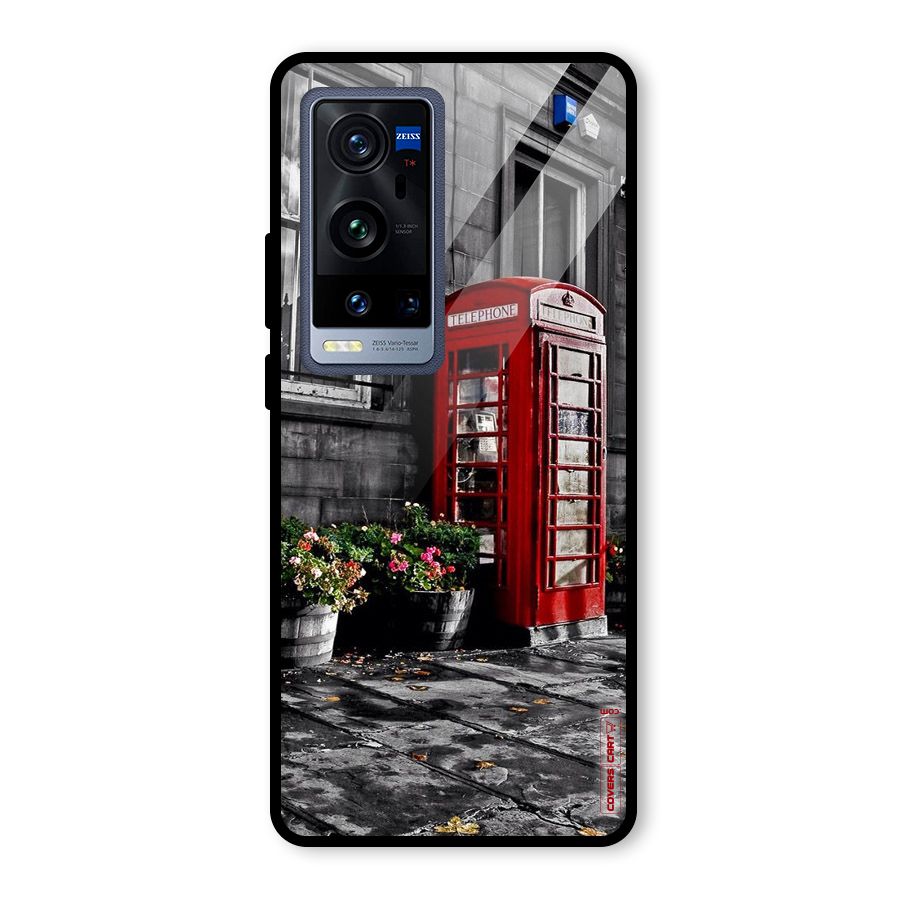 Flower And Booth Glass Back Case for Vivo X60 Pro Plus