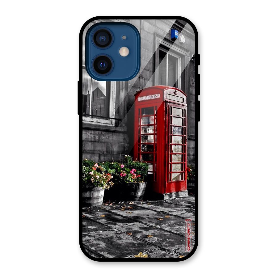 Flower And Booth Glass Back Case for iPhone 12 Mini