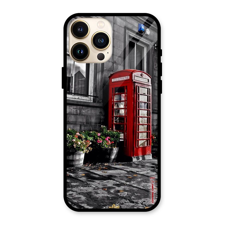 Flower And Booth Glass Back Case for iPhone 13 Pro Max