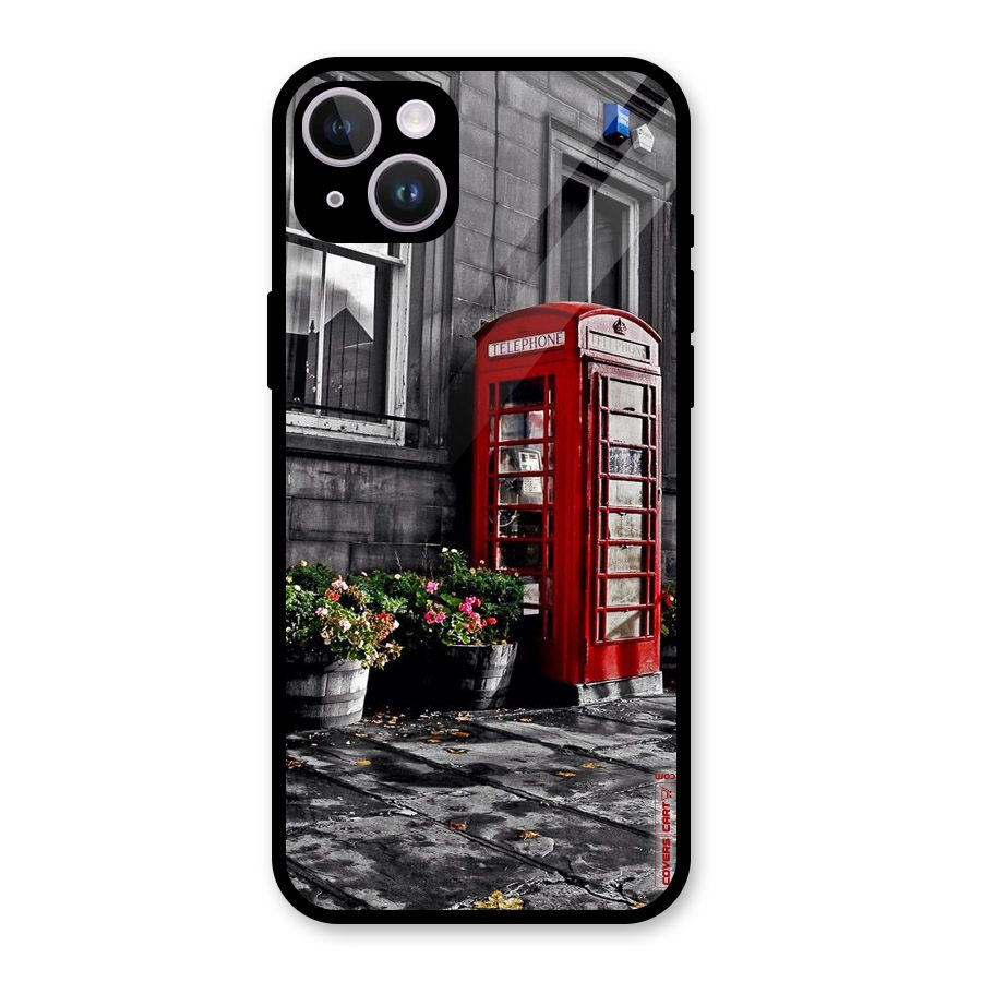 Flower And Booth Glass Back Case for iPhone 14 Plus