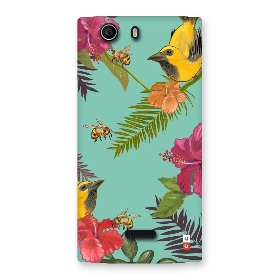 Flower Bird and Bee Back Case for Canvas Nitro 2 E311