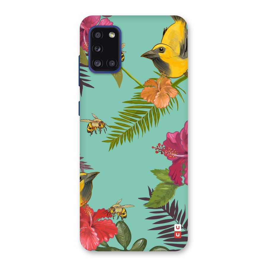 Flower Bird and Bee Back Case for Galaxy A31