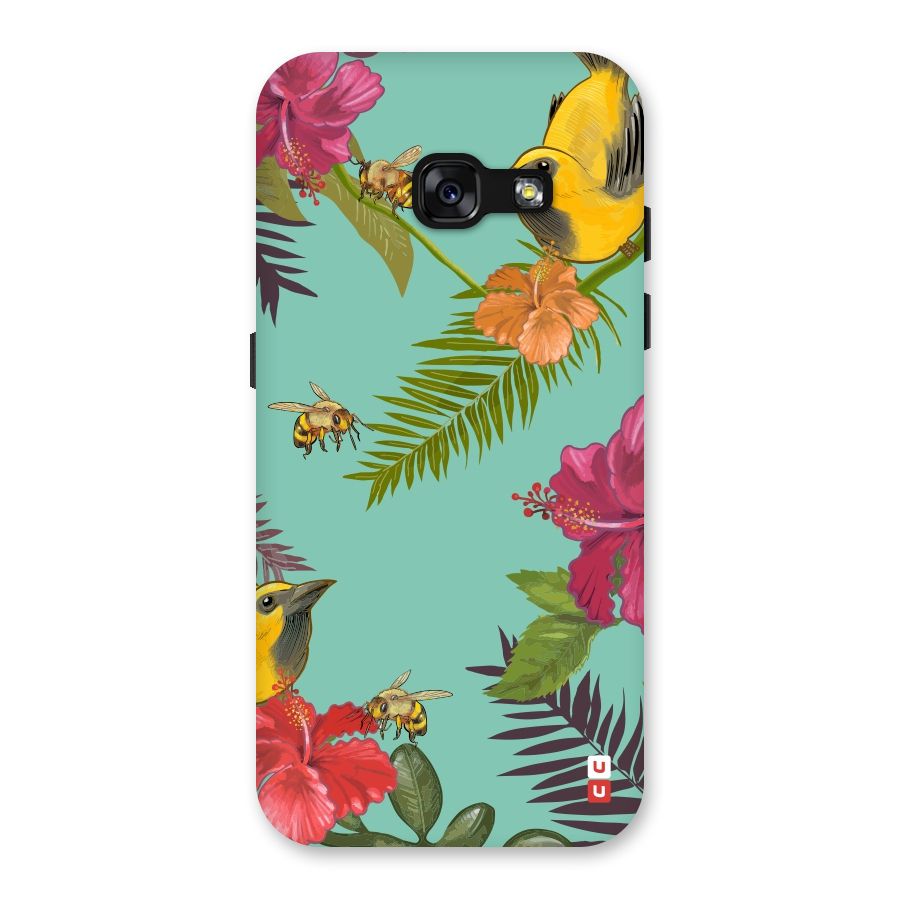 Flower Bird and Bee Back Case for Galaxy A3 (2017)