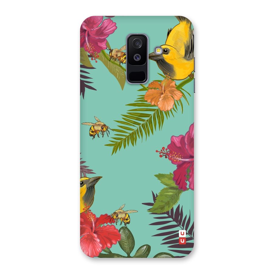 Flower Bird and Bee Back Case for Galaxy A6 Plus