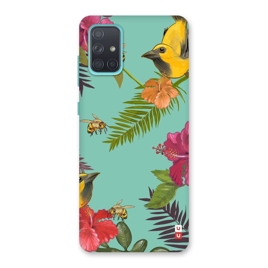 Flower Bird and Bee Back Case for Galaxy A71