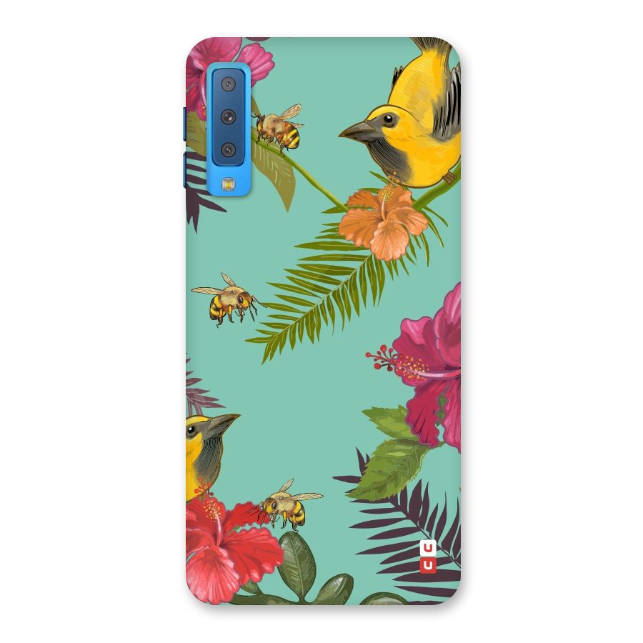 Flower Bird and Bee Back Case for Galaxy A7 (2018)