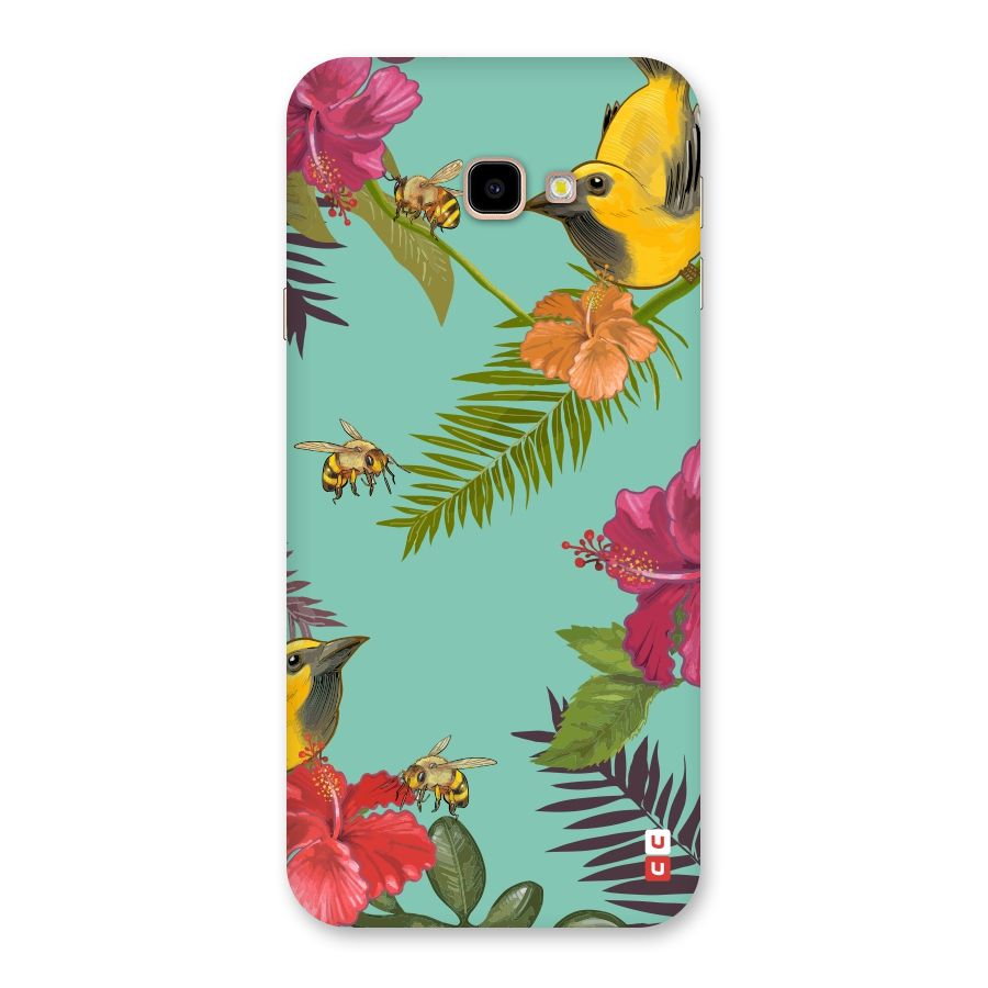 Flower Bird and Bee Back Case for Galaxy J4 Plus