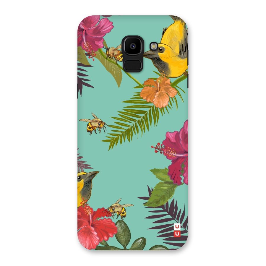 Flower Bird and Bee Back Case for Galaxy J6