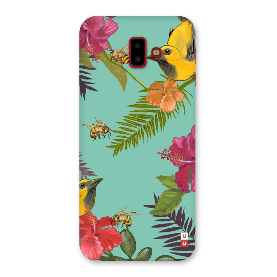 Flower Bird and Bee Back Case for Galaxy J6 Plus