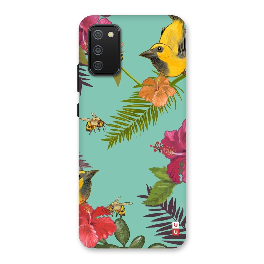 Flower Bird and Bee Back Case for Galaxy M02s