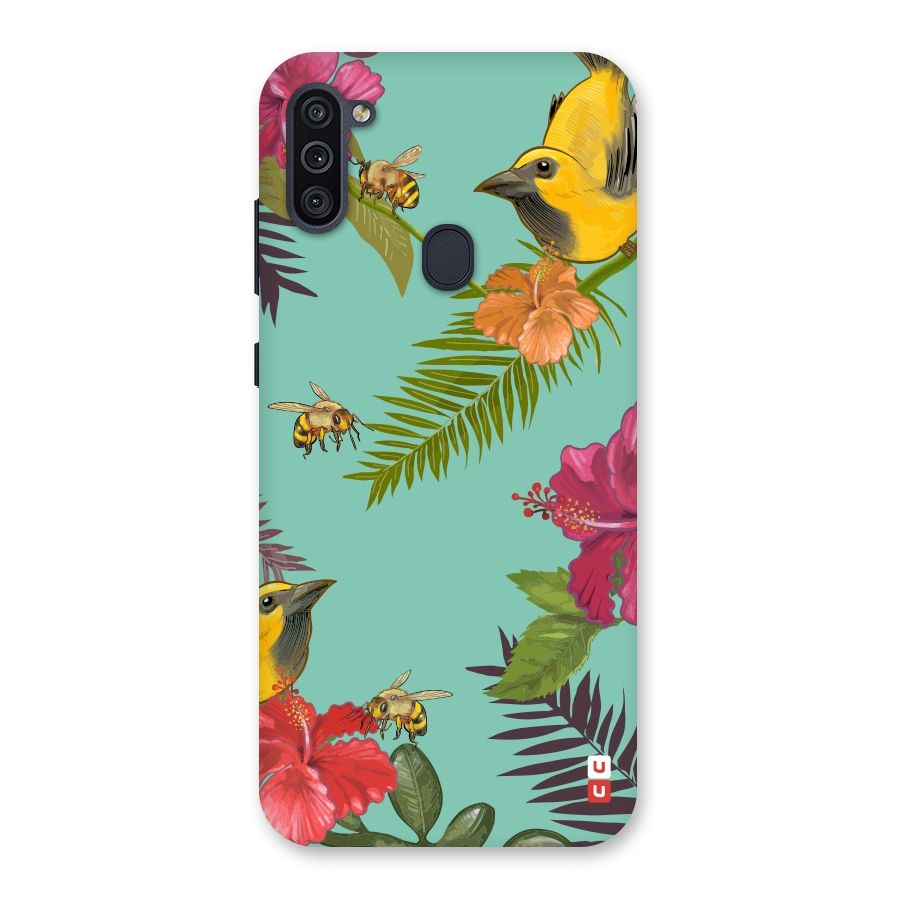 Flower Bird and Bee Back Case for Galaxy M11