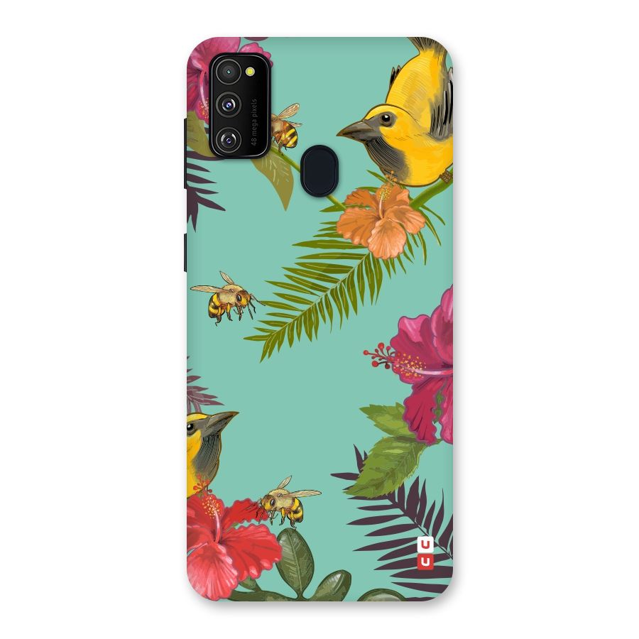 Flower Bird and Bee Back Case for Galaxy M30s