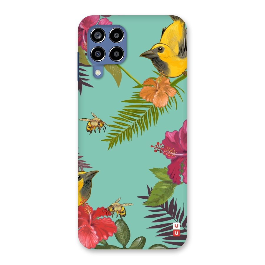 Flower Bird and Bee Back Case for Galaxy M53 5G