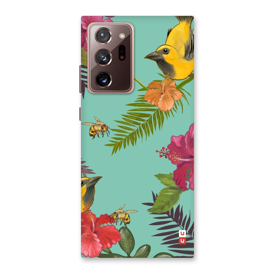 Flower Bird and Bee Back Case for Galaxy Note 20 Ultra