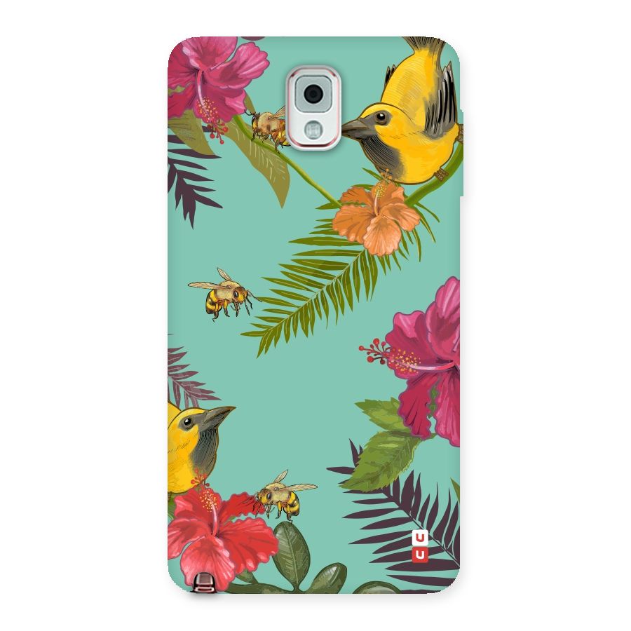 Flower Bird and Bee Back Case for Galaxy Note 3