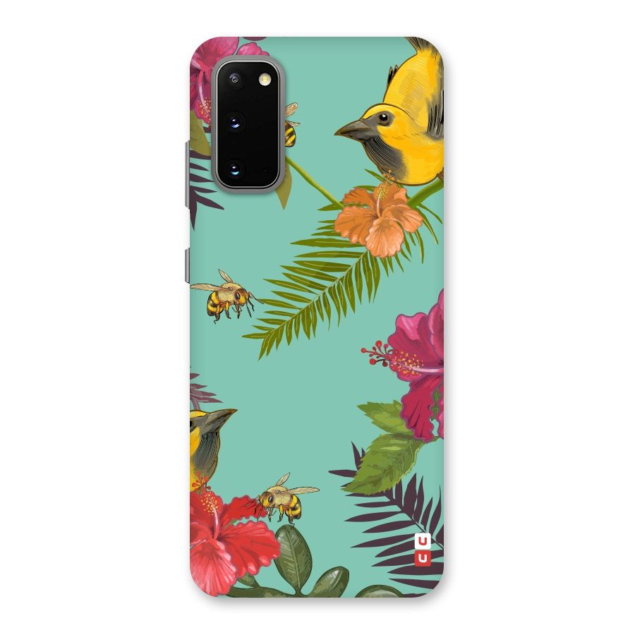 Flower Bird and Bee Back Case for Galaxy S20
