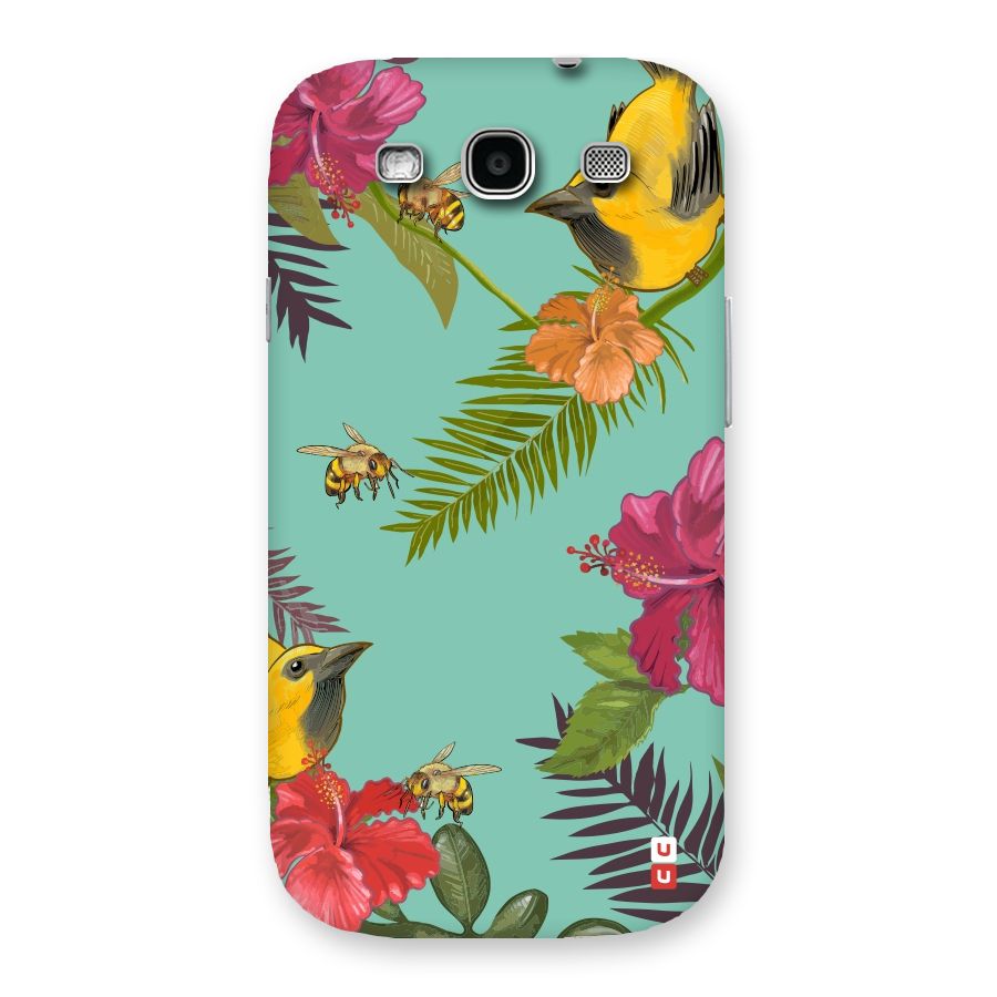 Flower Bird and Bee Back Case for Galaxy S3
