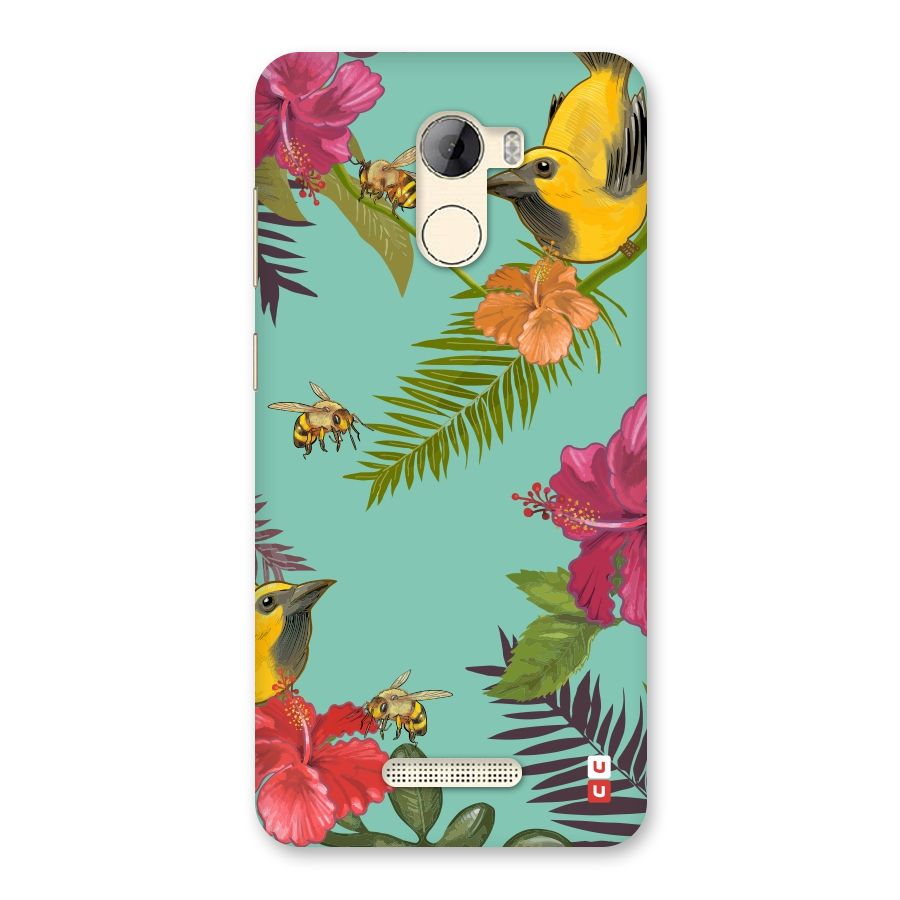 Flower Bird and Bee Back Case for Gionee A1 LIte