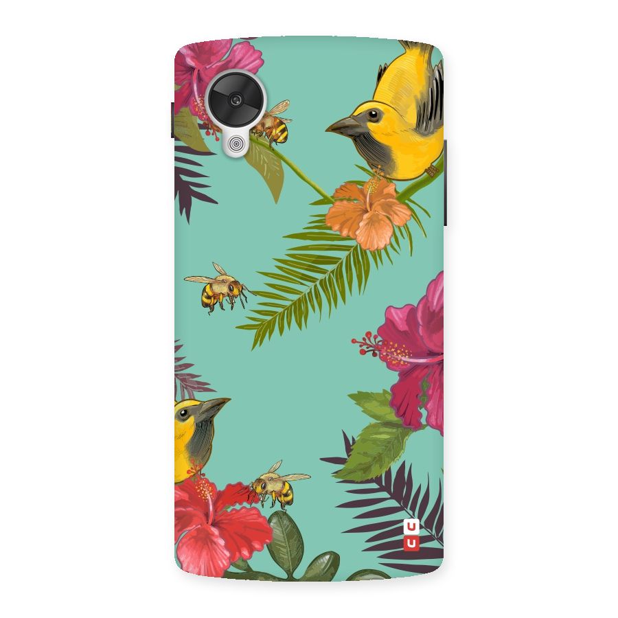 Flower Bird and Bee Back Case for Google Nexsus 5