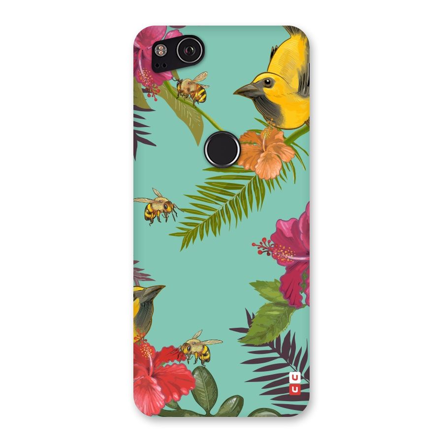 Flower Bird and Bee Back Case for Google Pixel 2