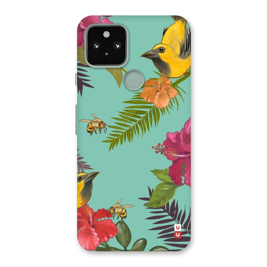 Flower Bird and Bee Back Case for Google Pixel 5