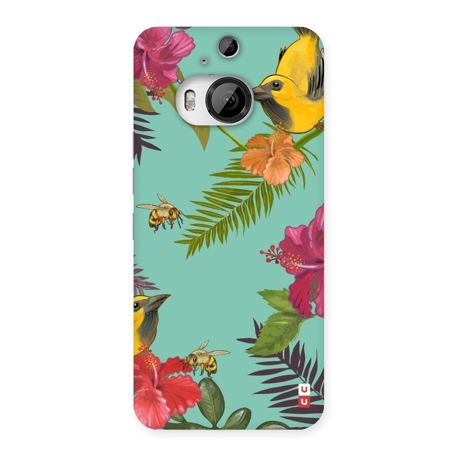 Flower Bird and Bee Back Case for HTC One M9 Plus