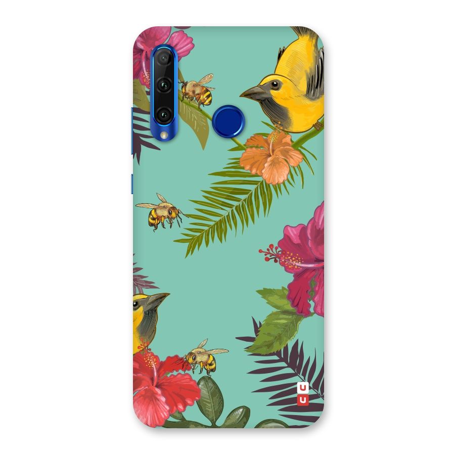 Flower Bird and Bee Back Case for Honor 20i