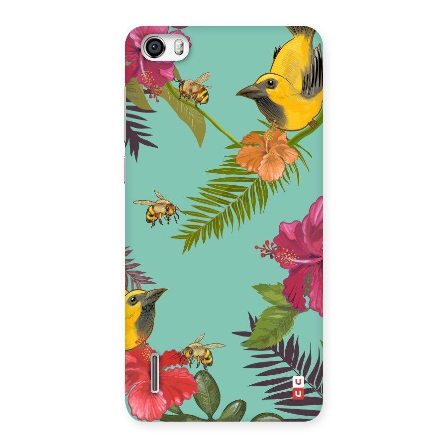 Flower Bird and Bee Back Case for Honor 6