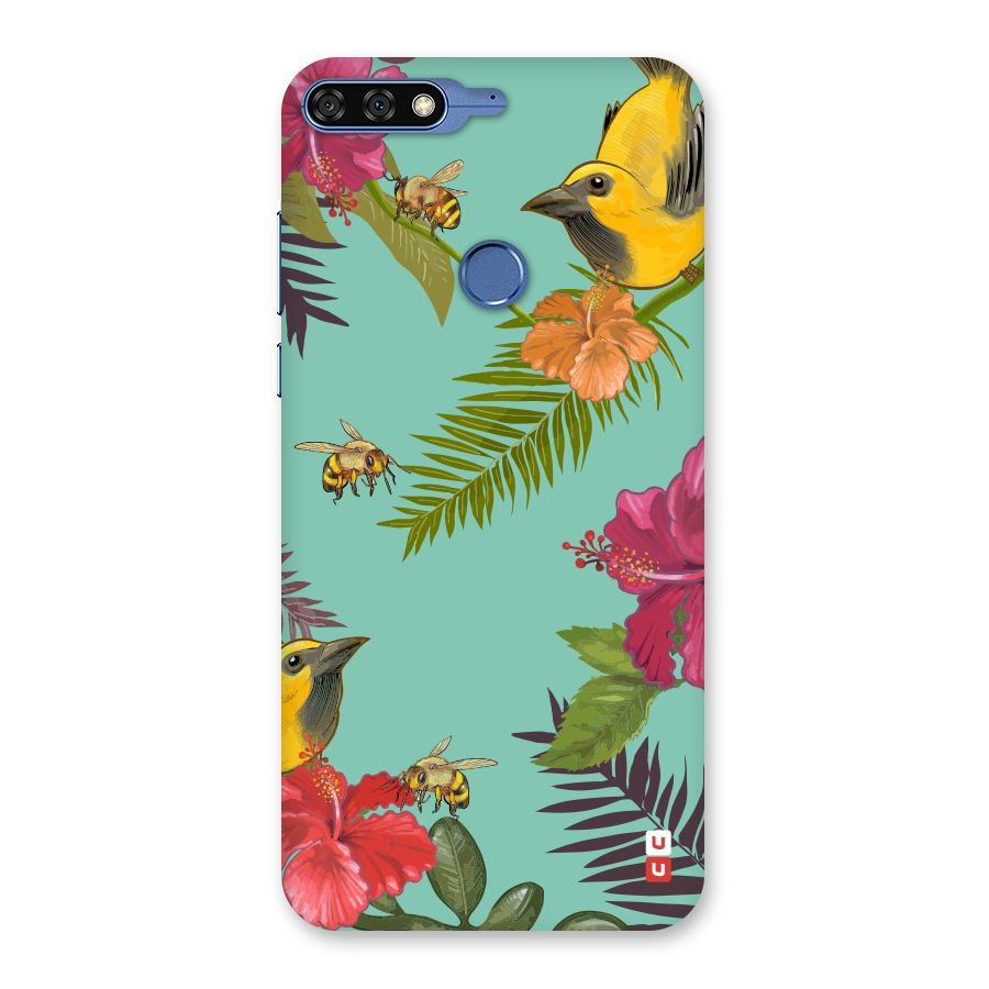 Flower Bird and Bee Back Case for Honor 7C