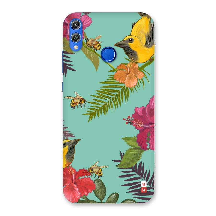 Flower Bird and Bee Back Case for Honor 8X