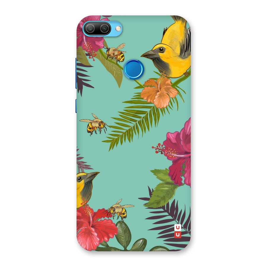 Flower Bird and Bee Back Case for Honor 9N