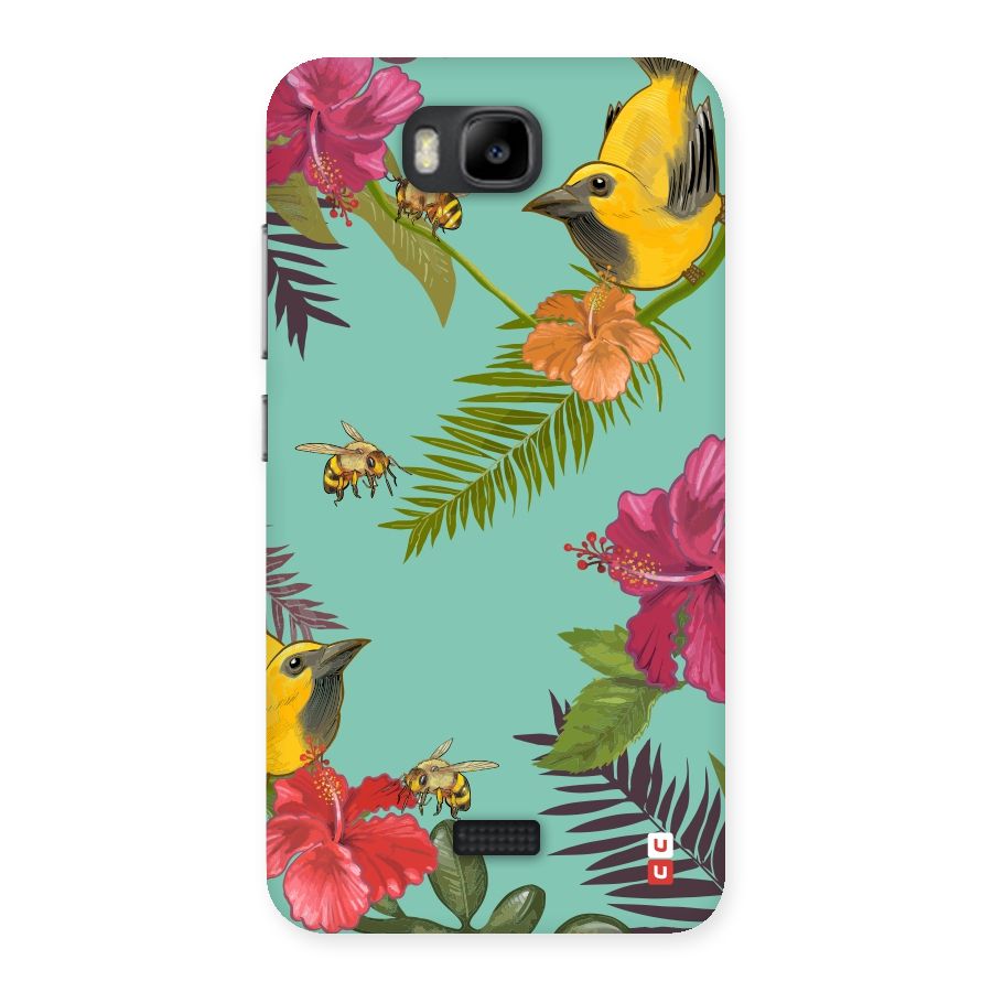 Flower Bird and Bee Back Case for Honor Bee