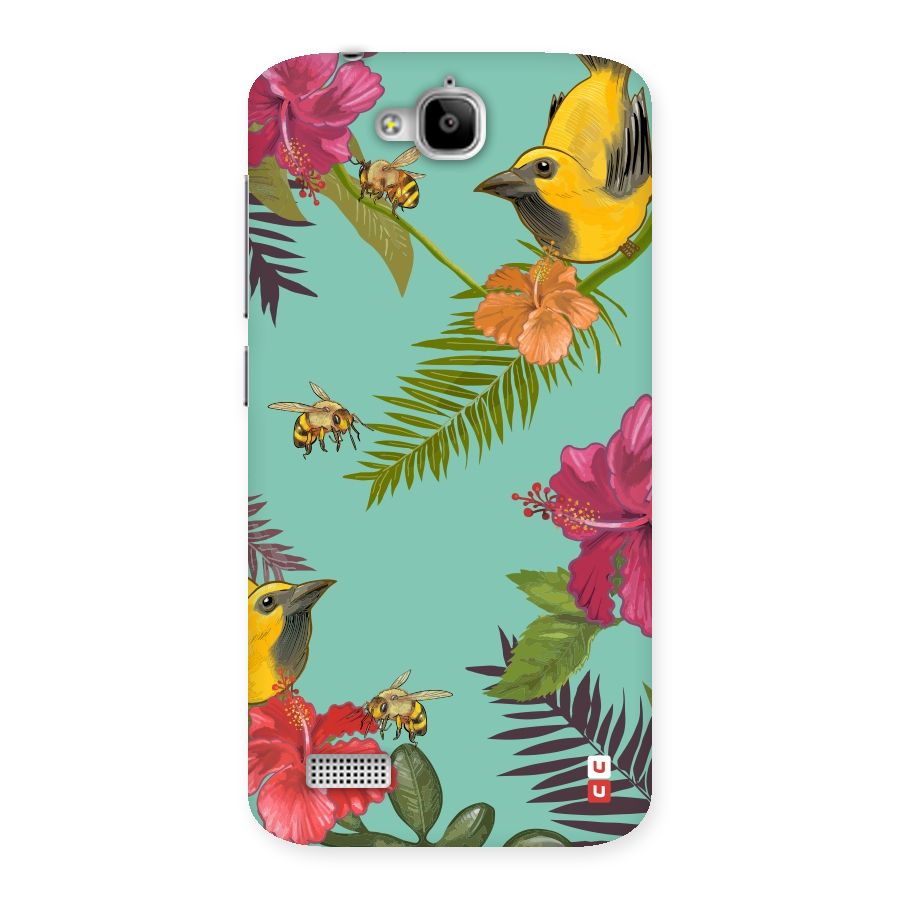 Flower Bird and Bee Back Case for Honor Holly