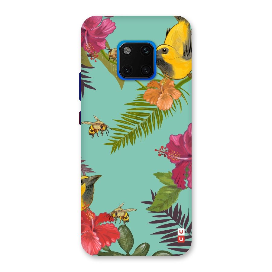 Flower Bird and Bee Back Case for Huawei Mate 20 Pro