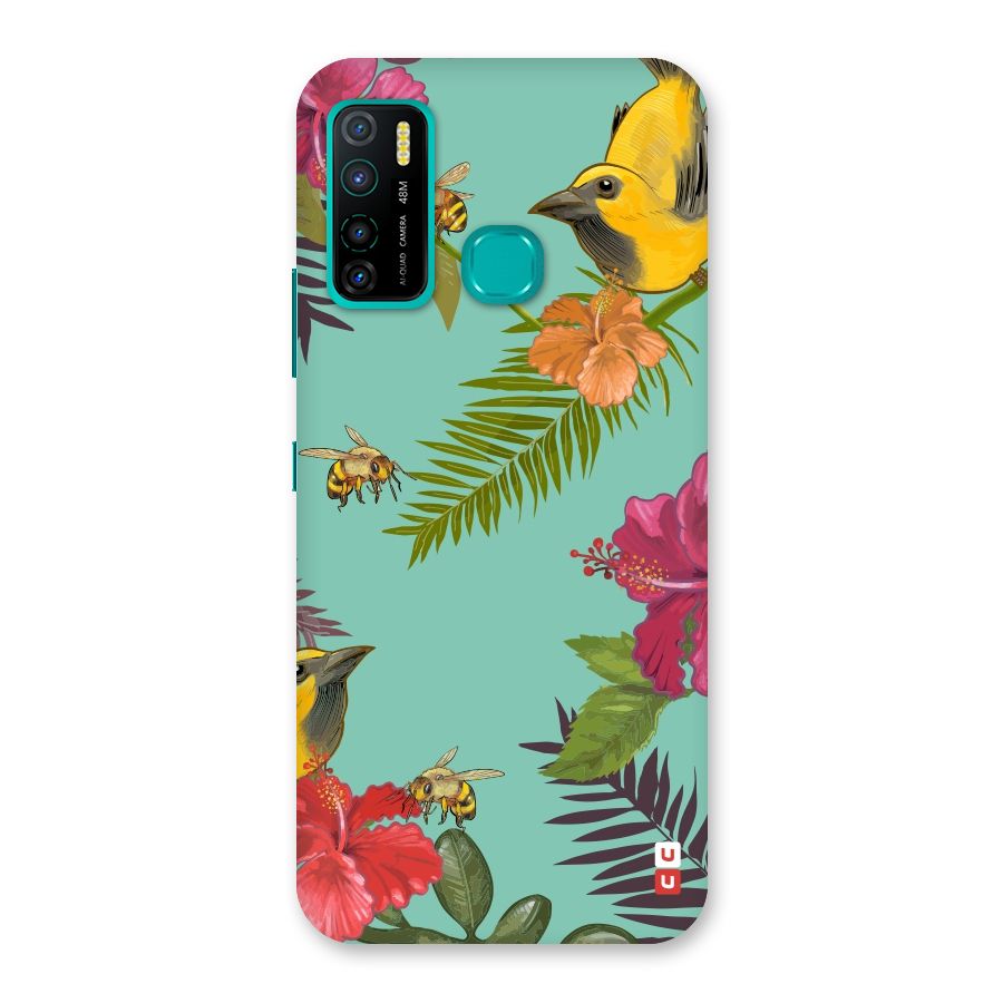 Flower Bird and Bee Back Case for Infinix Hot 9 Pro