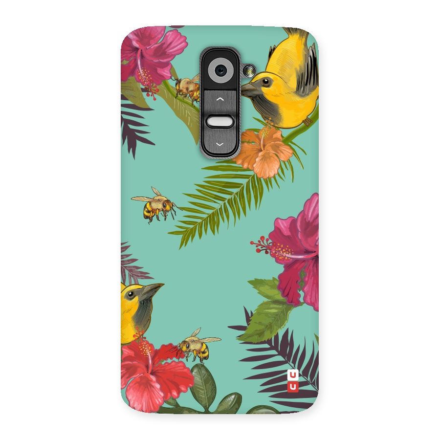Flower Bird and Bee Back Case for LG G2
