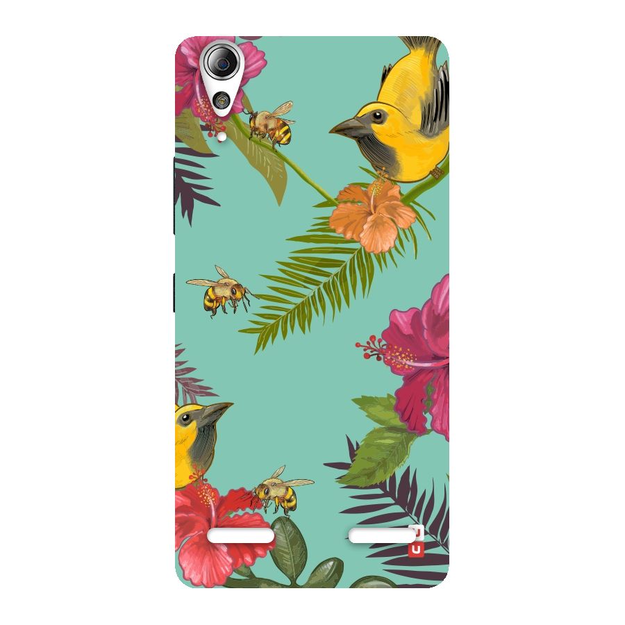 Flower Bird and Bee Back Case for Lenovo A6000