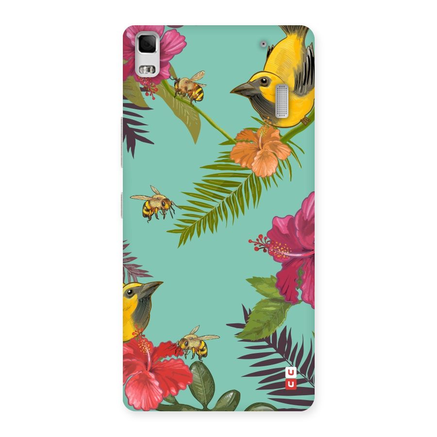 Flower Bird and Bee Back Case for Lenovo K3 Note