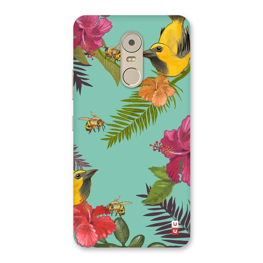 Flower Bird and Bee Back Case for Lenovo K6 Note