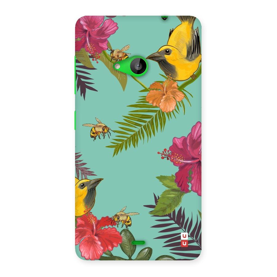 Flower Bird and Bee Back Case for Lumia 535