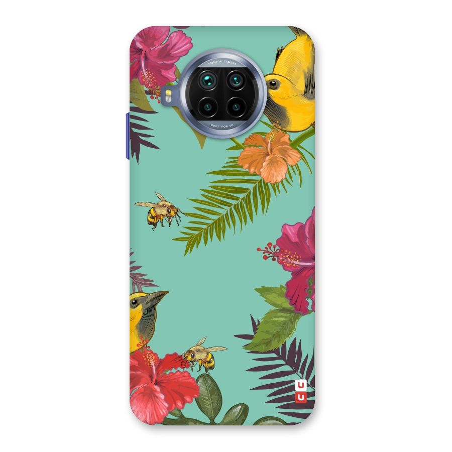 Flower Bird and Bee Back Case for Mi 10i