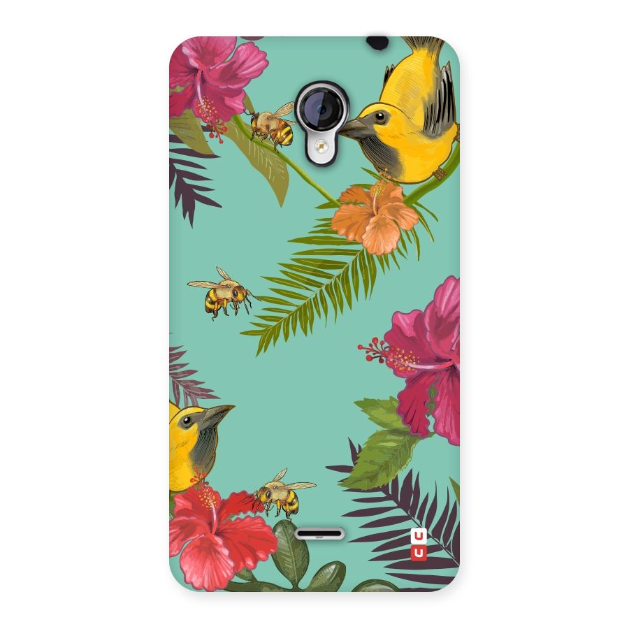 Flower Bird and Bee Back Case for Micromax Unite 2 A106