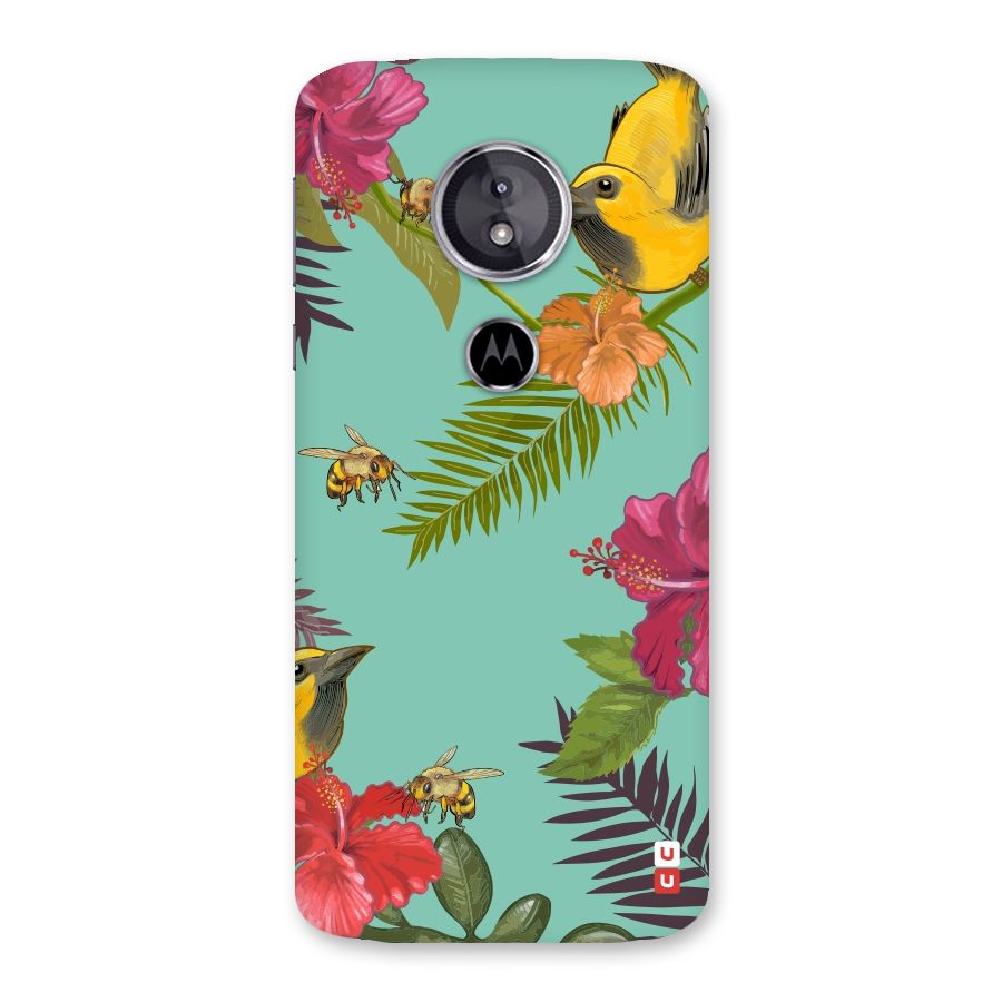 Flower Bird and Bee Back Case for Moto E5
