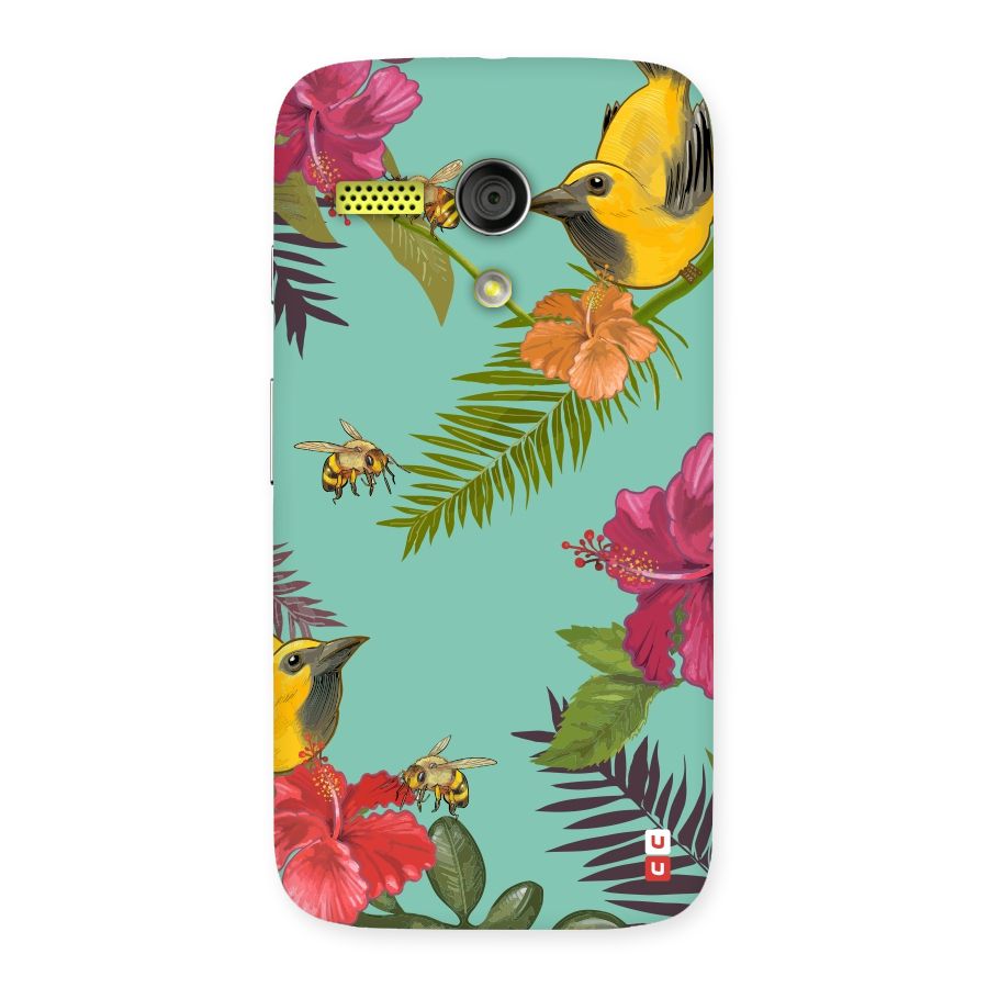 Flower Bird and Bee Back Case for Moto G