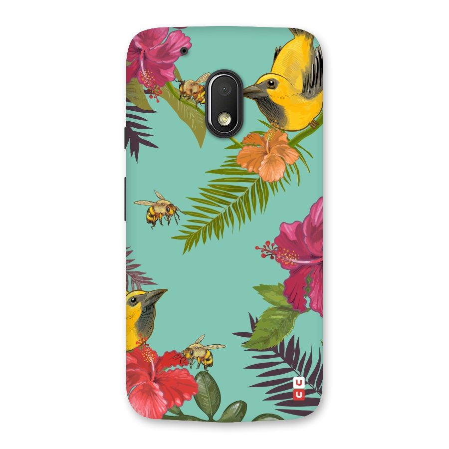 Flower Bird and Bee Back Case for Moto G4 Play
