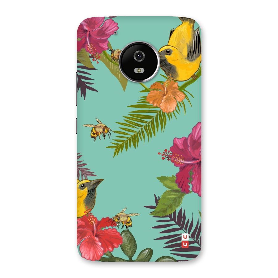 Flower Bird and Bee Back Case for Moto G5
