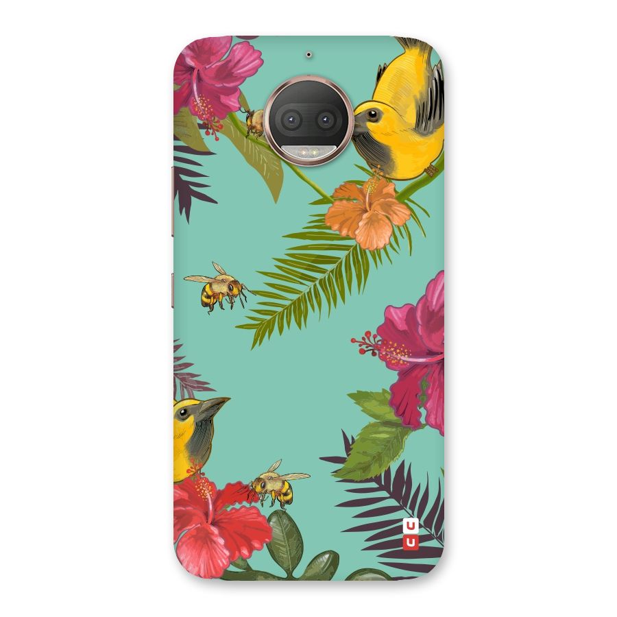 Flower Bird and Bee Back Case for Moto G5s Plus