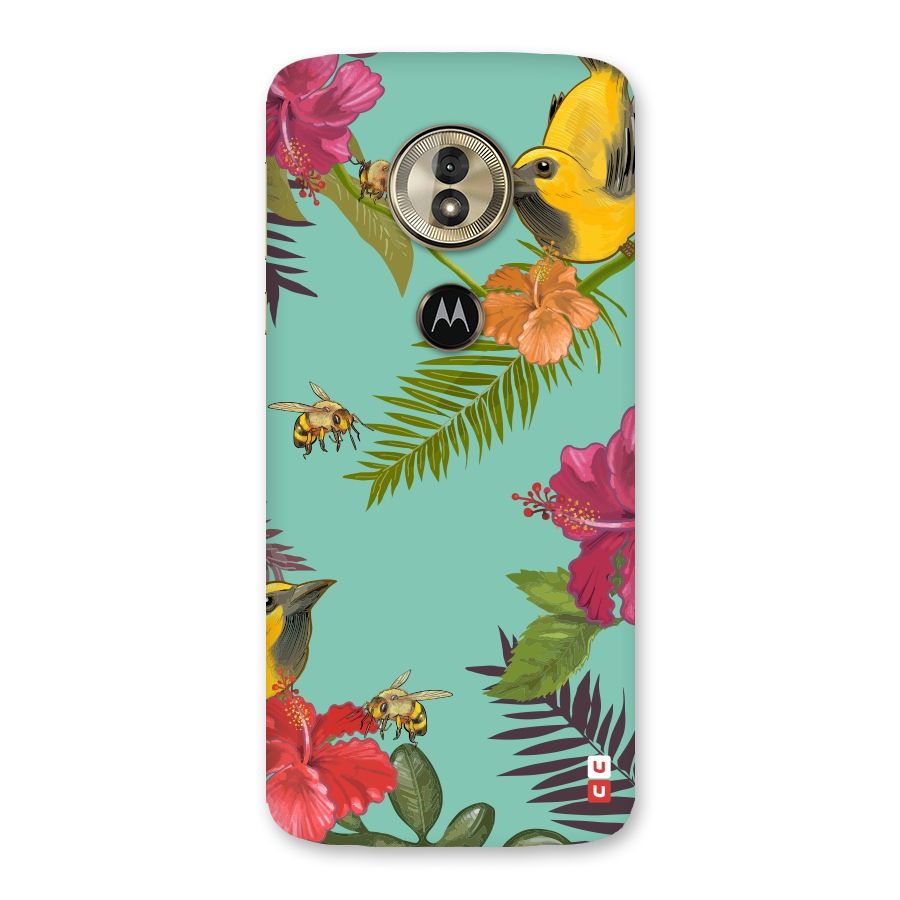 Flower Bird and Bee Back Case for Moto G6 Play