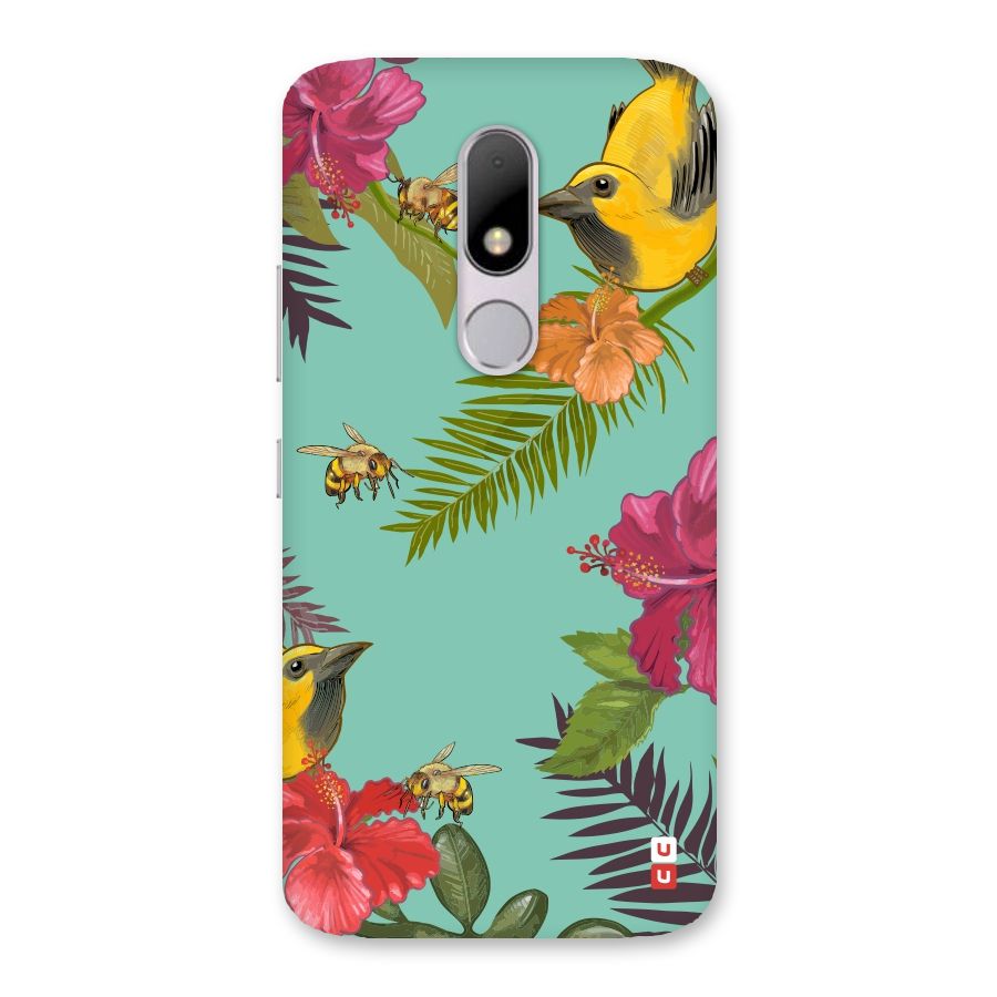Flower Bird and Bee Back Case for Moto M